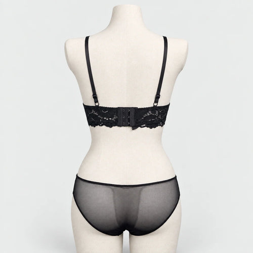 Bridal Floral Lace Soft Solid Breathable Wireless Bra