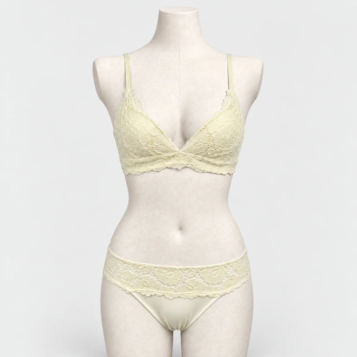 Bridal Floral Lace Soft Solid Breathable Wireless Bra
