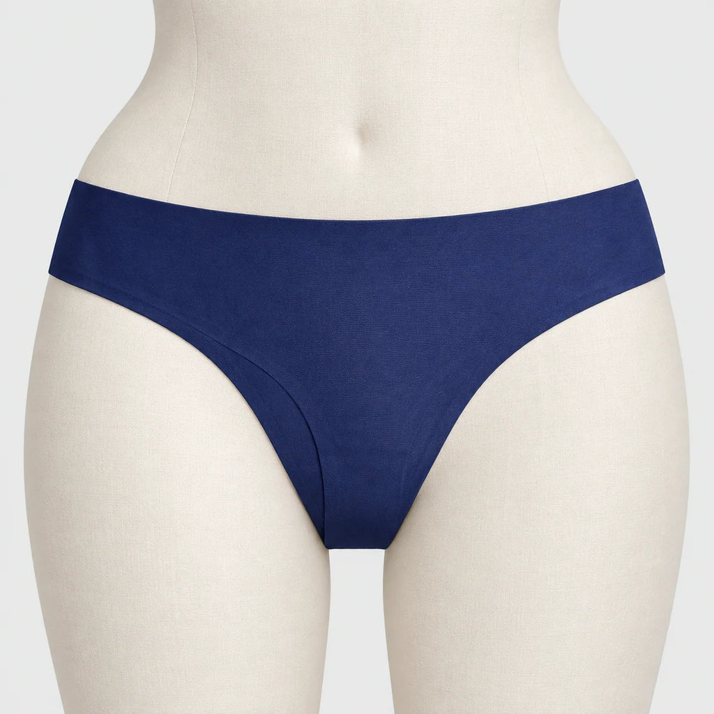 Sexy Seamless Ice Silk Solid Seamless Thong For Women
