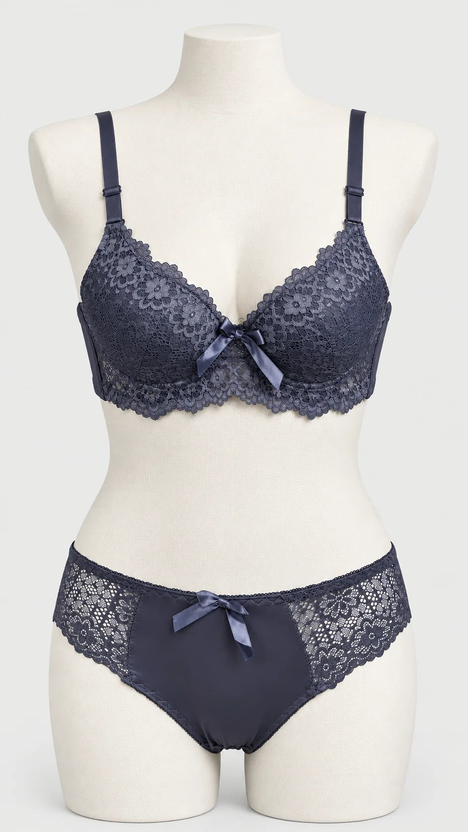 Premium Bridal Lace Bra and Panty Set with Light Foam Padding