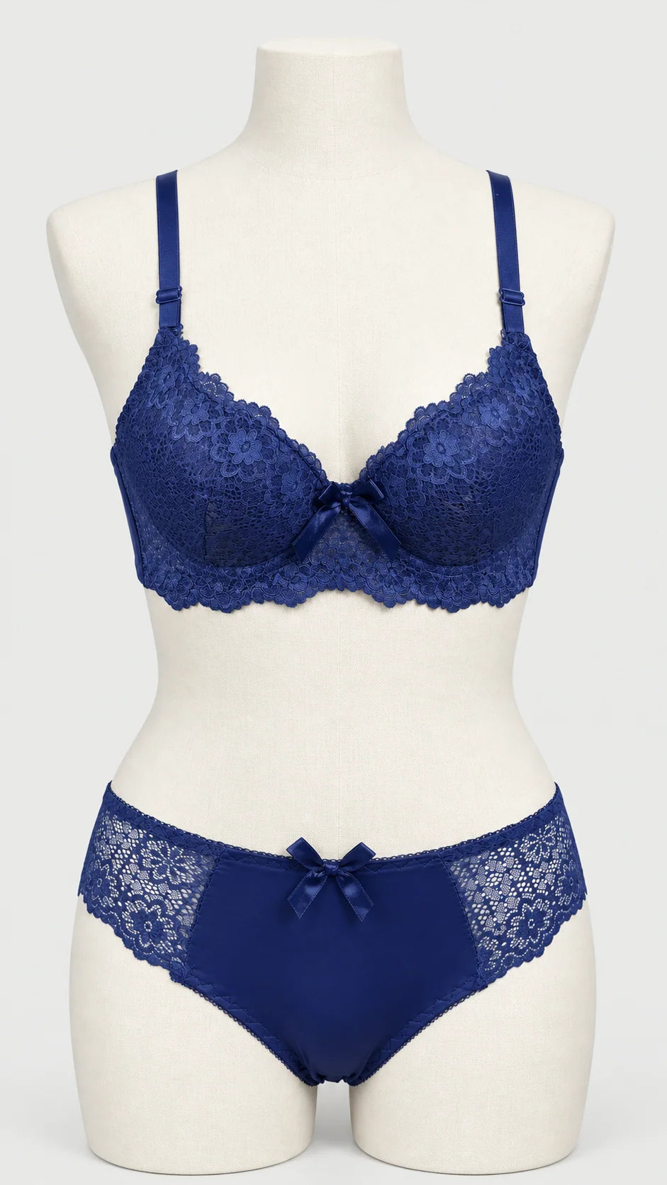 Premium Bridal Lace Bra and Panty Set with Light Foam Padding