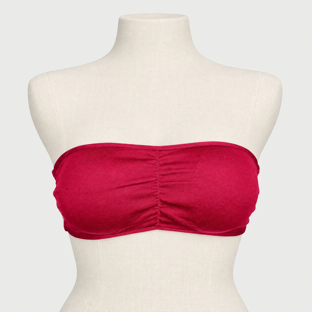 Strapless Wireless Padded Bra with Removable Pads