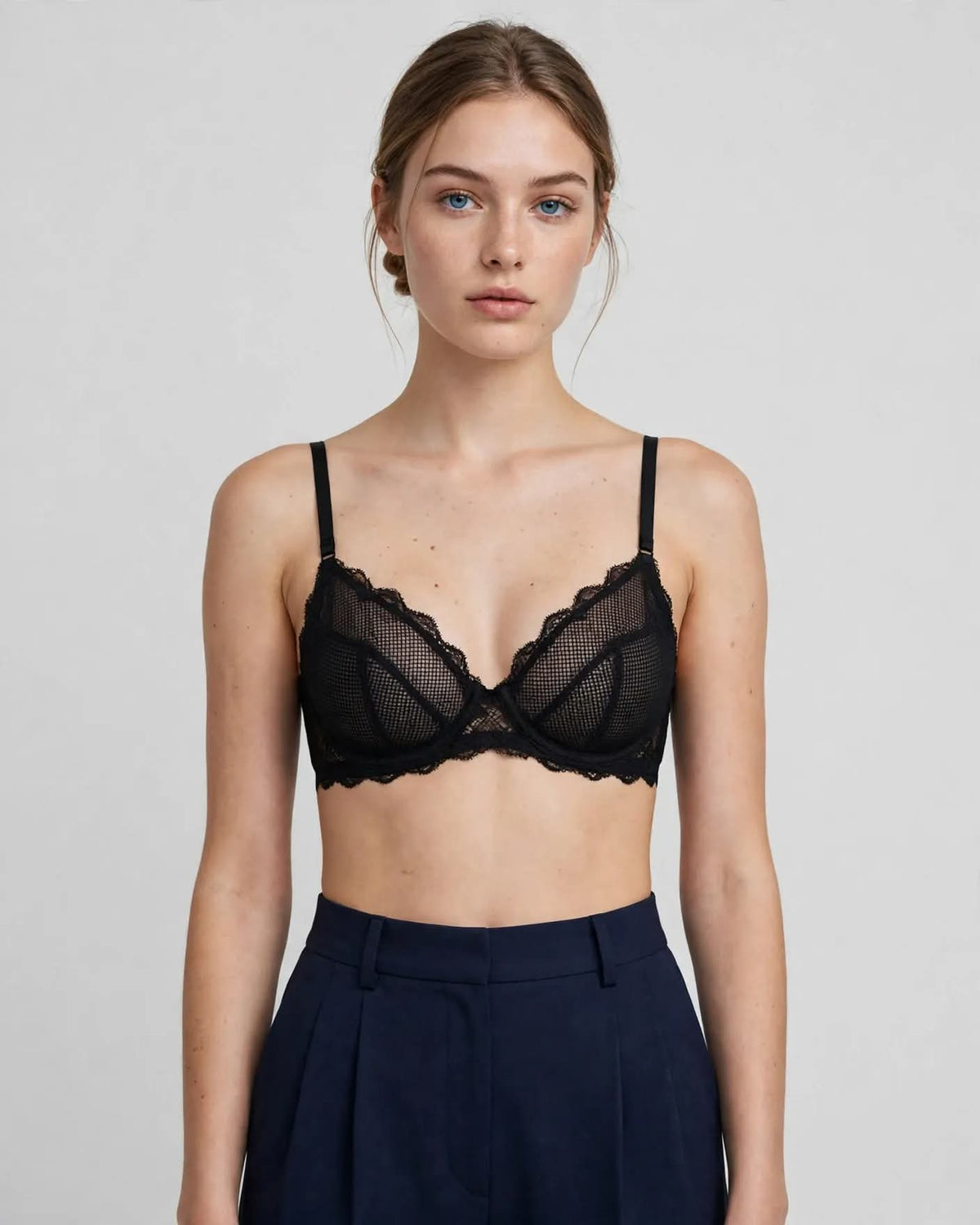 Women's Sheer Floral Lace Underwire Bra
