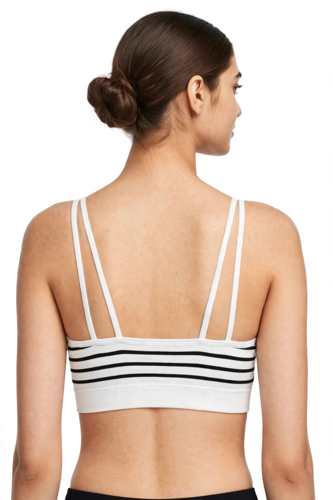 Dual Strap Seamless Stripe Bra