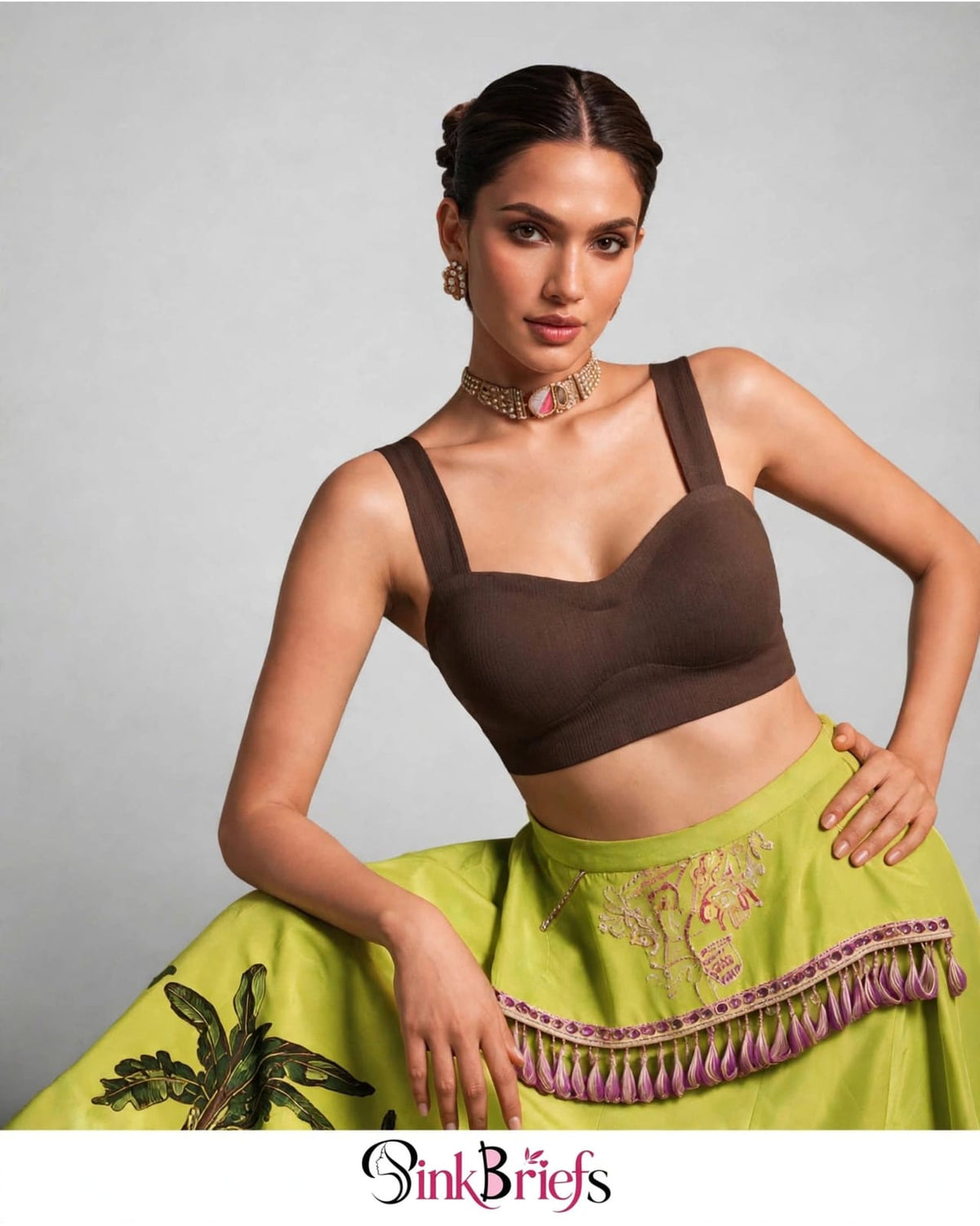 Café Noir Wide Strap Bralette