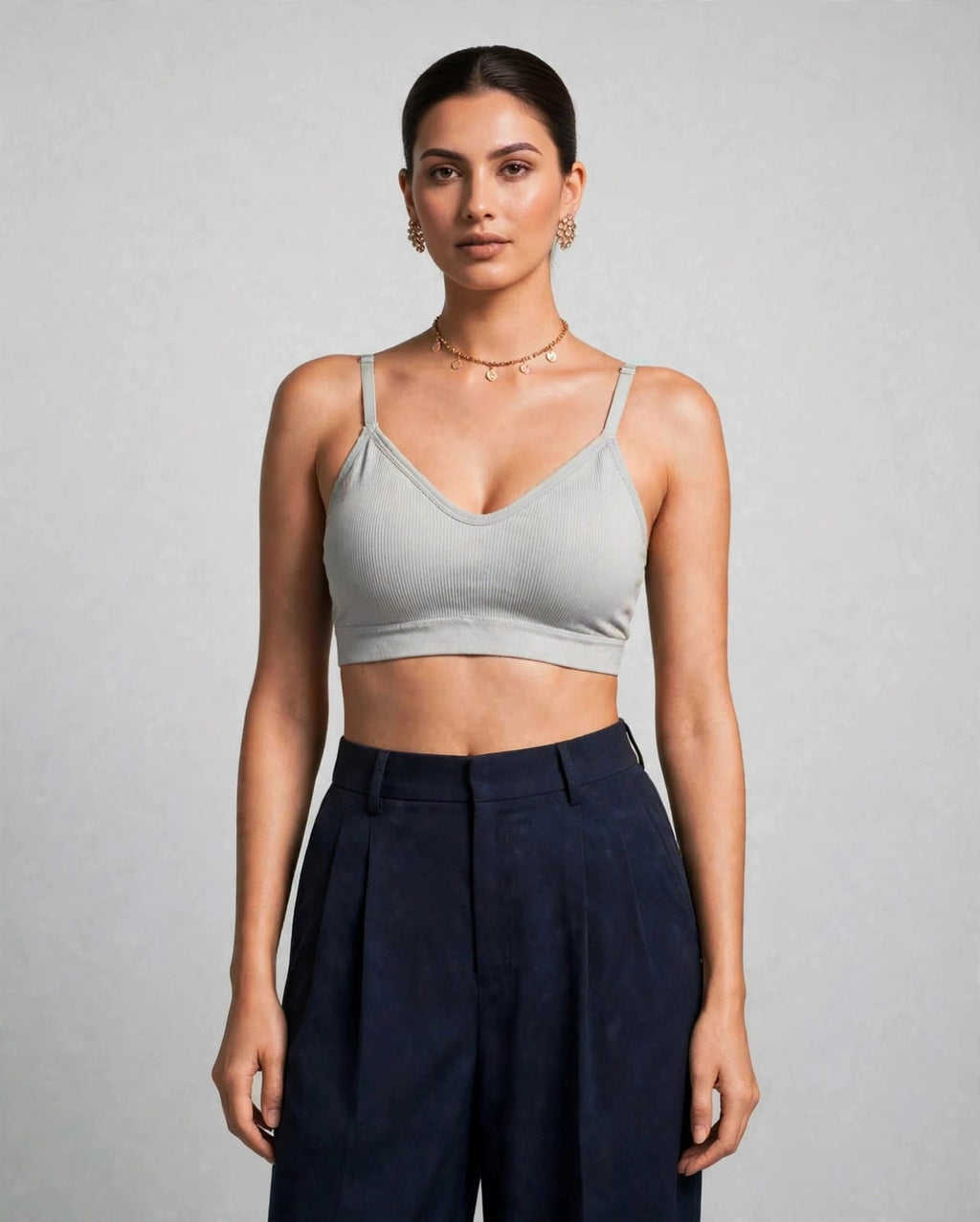 Slim Strap Seamless V-Neck Bralette