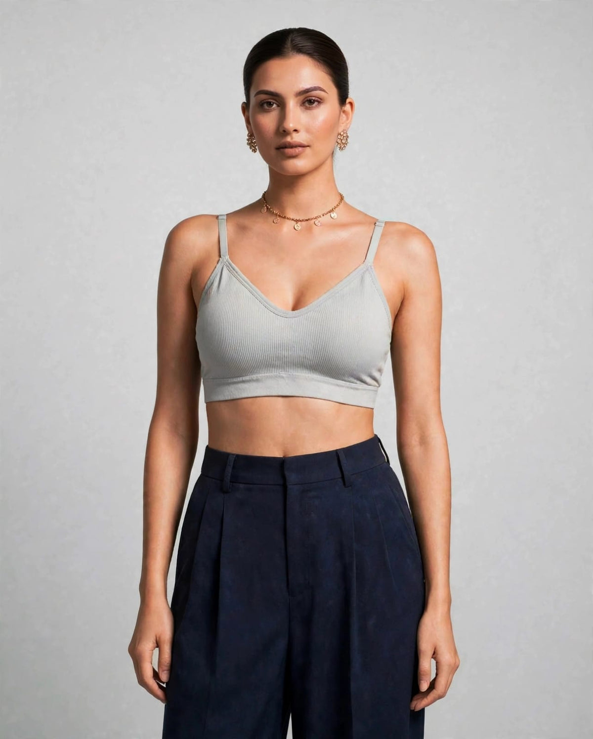 Slim Strap Seamless V-Neck Bralette