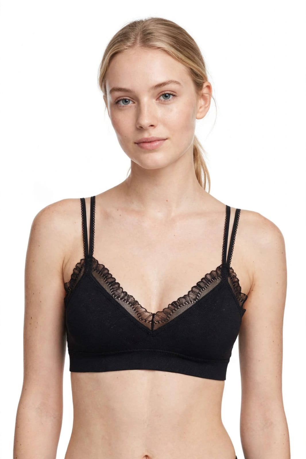 Dainty Double Strap Lace Bralette